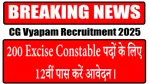 CG Vyapam Recruitment 2025